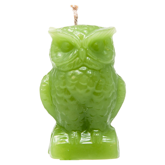 Canadian Hand Made Green Owl Candle