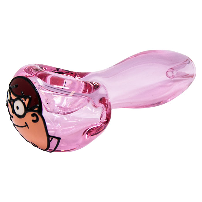 Pink Peter Griffin Glass Pipe 4 Inches