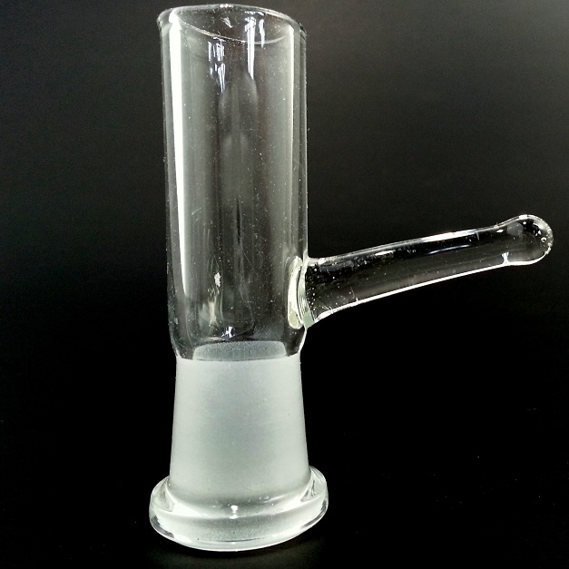 PLAIN GLASS FEMALE BOWL JOINT 14MM WITH HANDLE
