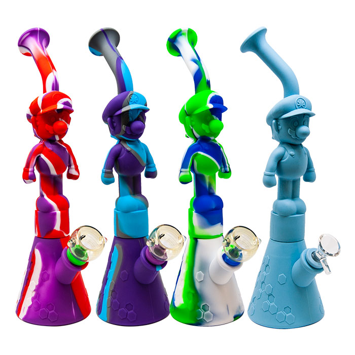 Mario Silicone Bong Assorted Colors