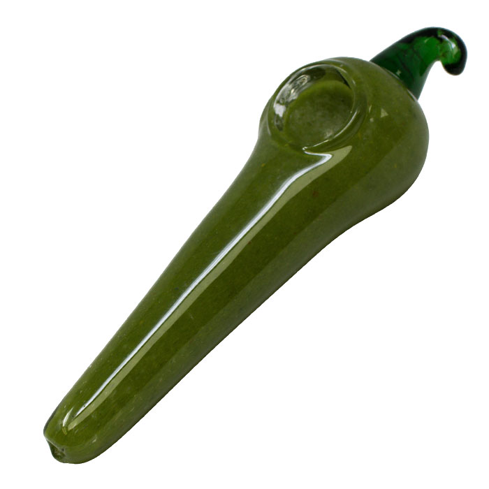 Green Chili Glass Pipe 5 Inches
