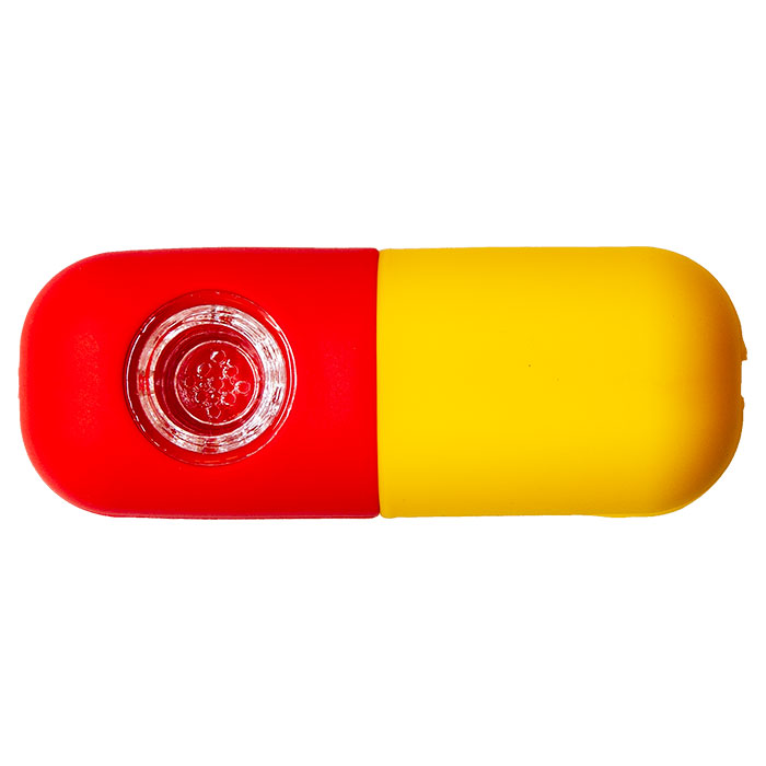 Red and Yellow Capsule Silicone Pipe