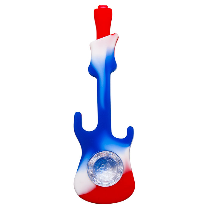 Silicone Blue and Red Guitar Pipe