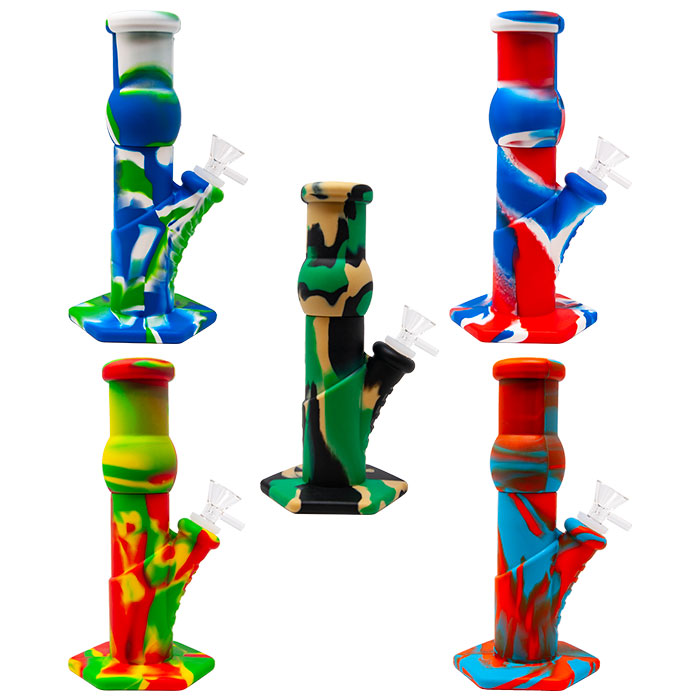 Distorted Multicoloured Silicone Bong