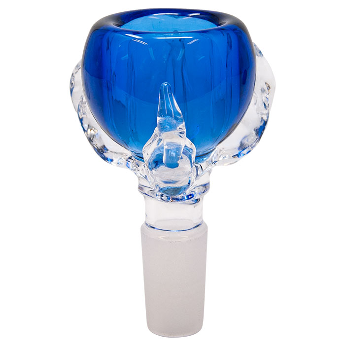 BLUE GLASS BOWL HOLD IN PAW 14 MM