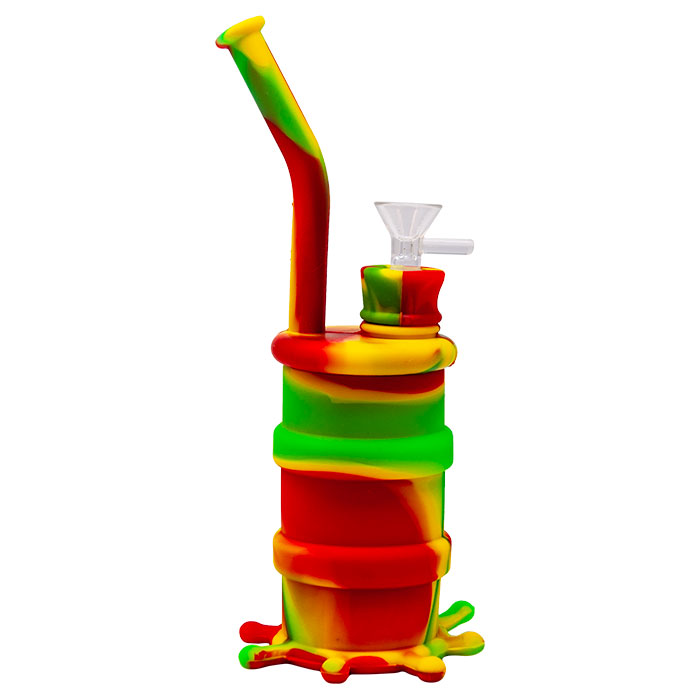 CANNATONIK Silicone OCTOPUS GREEN RED BONG