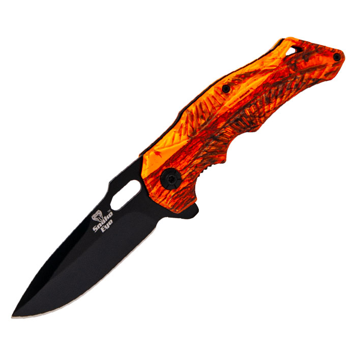 Snake Eyes Tactical Outdoor Red and Orange Rescue Knife