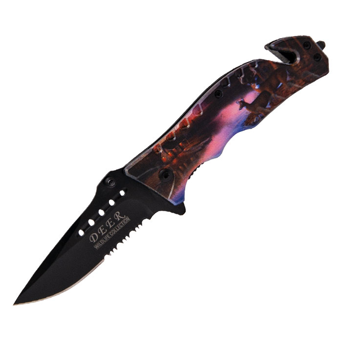 Snake Eye Deer Wildlife Collection Tactical Outdoor Rescue Knife