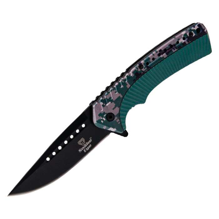 Snake Eye Black And Green Tactical Outdoor Rescue Knife New