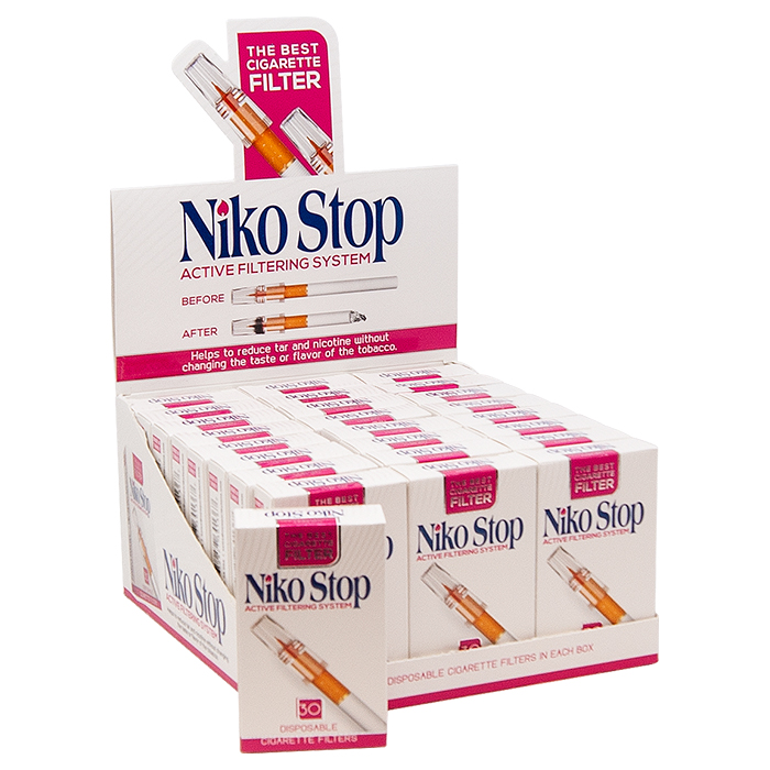 Niko Stop Active Cigarette Filter System-Display 24 -30 in each