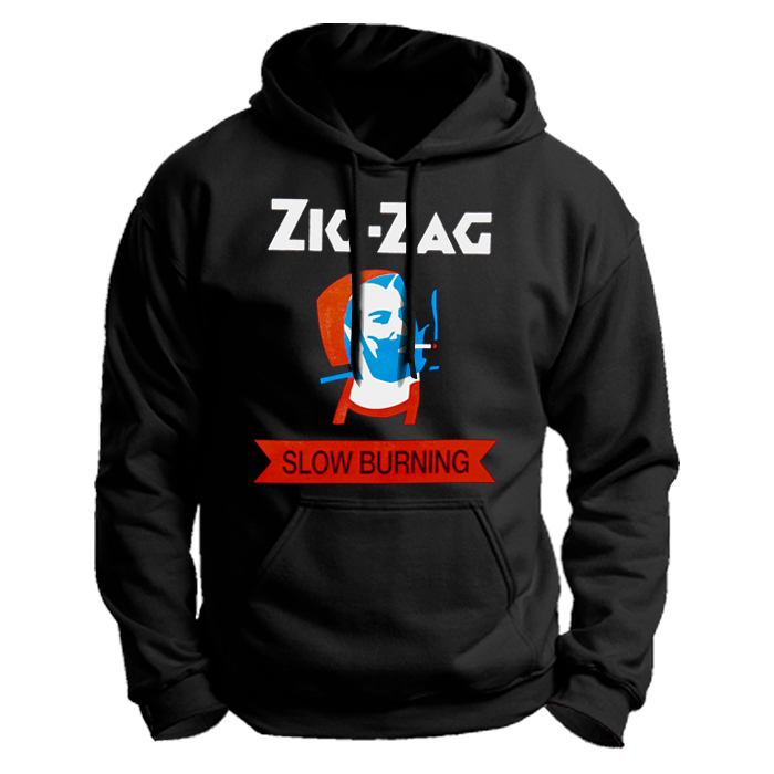 ZIG ZAG SLOW BURNING Black Unisex Hoodie