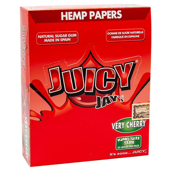Juicy Jay Very Cherry King Size Slim Rolling Paper Ct 24