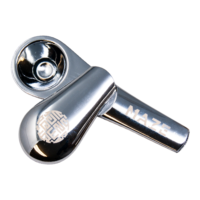 Silver Maze Sleek Magnetic Pipe 4 inches