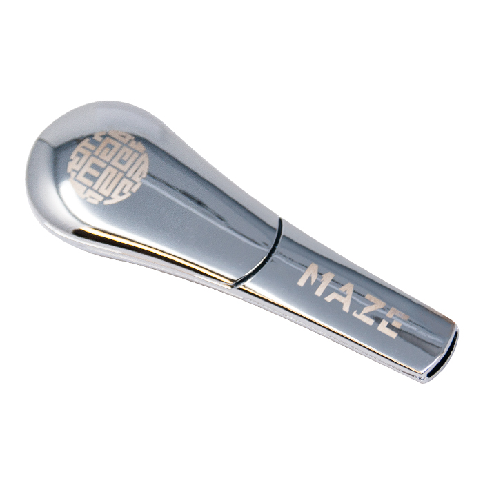 Silver Maze Sleek Magnetic Pipe 4 inches