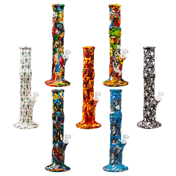 14 Inches Assorted Graphic Straight Bong
