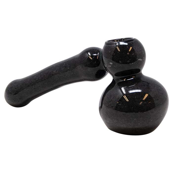 Hammer Black Glass Bubbler 6 Inches