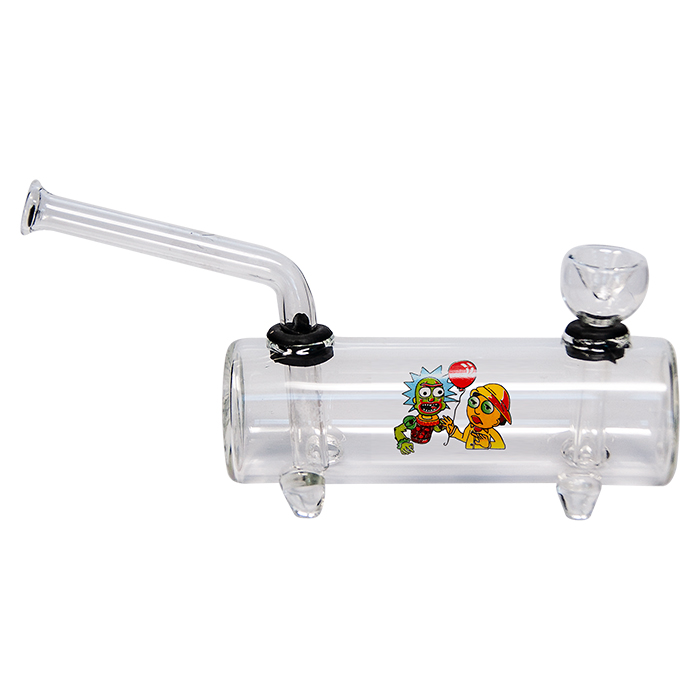 Clear Glass Rick N Morty Red Balloon Water Pipe