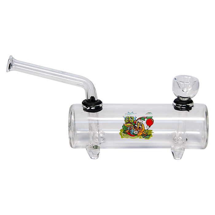 Clear Glass Rick N Morty Open Eyes Water Pipe