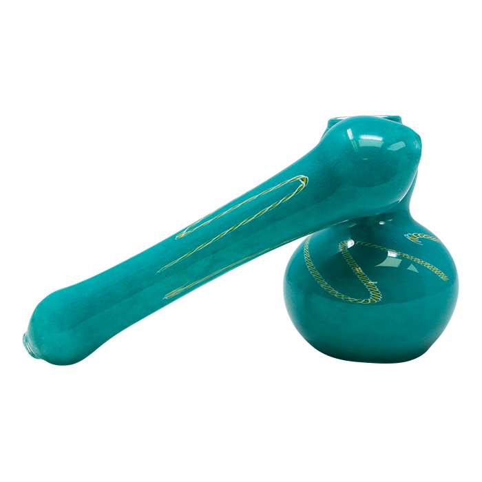 Turquoise Sidecar Large Glass Bubbler