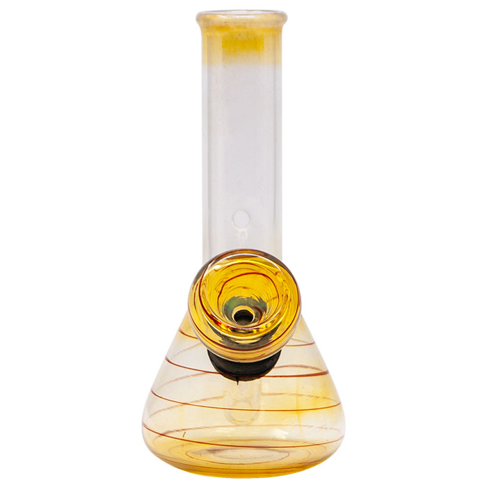 Color Changing Yellow Mini Travel Bong 4 Inches