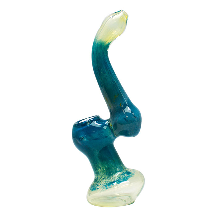 Firozi Colored Glass Bubbler
