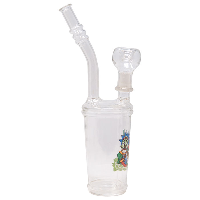 Rick and Morty Eyes Wide Open Glass Bong 9 Inches