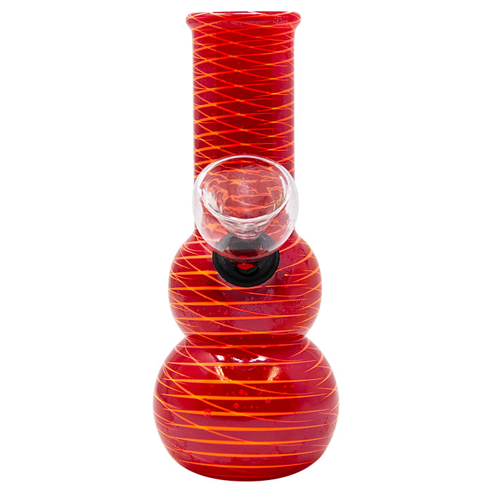 Netted Red Mini Glass Bong 5 Inches