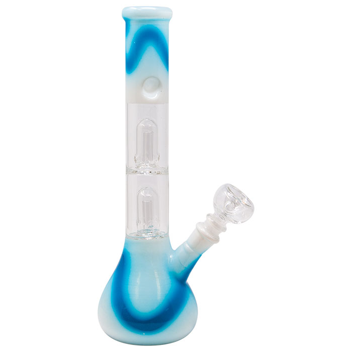 Tie And Die Sky Blue Glass Bong With Ice Catcher 12 Inches