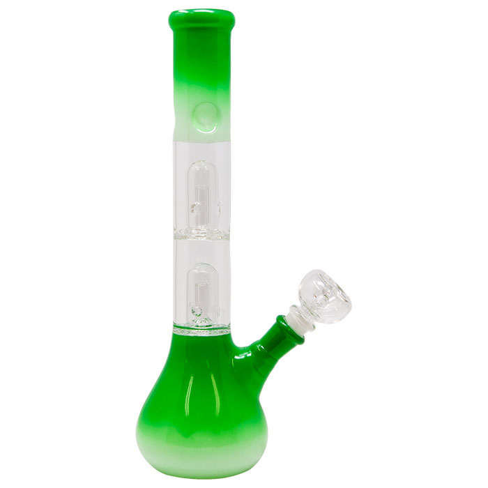 Twin Colored Glass Bong 12 Inches