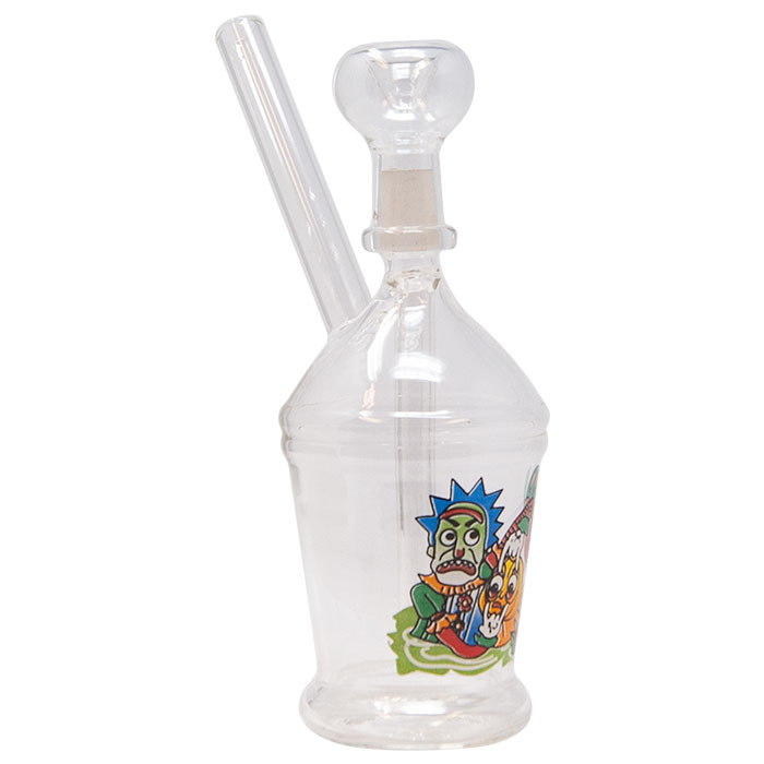Rick And Morty Eyez Wide Open Mini Glass Bong 7 Inches