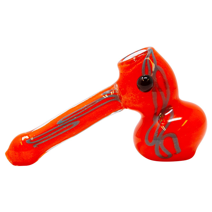 Orange Colored Insideout Medium Glass Hammer
