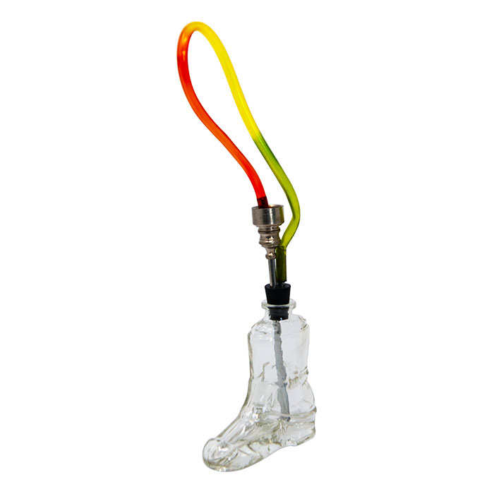 BOOT SHAPED HAND MADE MINI GLASS WATER PIPE