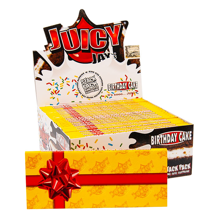 Juicy Jay Rolling Paper Birthday Cake Stack King Size Ct 24