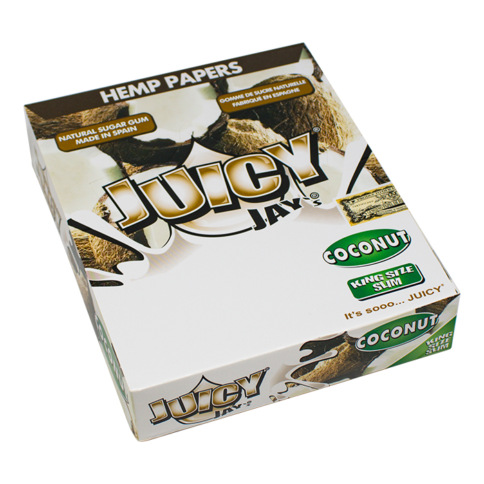 Juicy Jay Rolling Paper Coconut King Size Ct 24