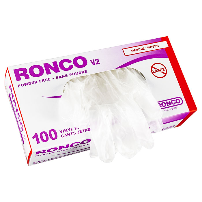 Ronco Care Vinyl Disposable Gloves 100pcs/Box