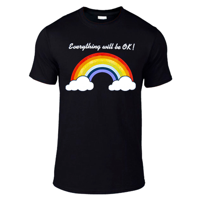 Everything Will Be Ok Black Cotton T-shirt