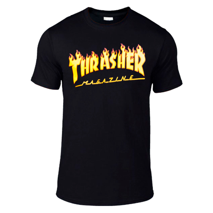 Tharasher Magazine Black Cotton T-shirt