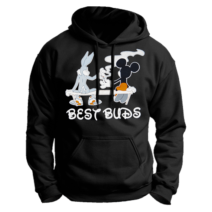 Best Buds Black Unisex Hoodie
