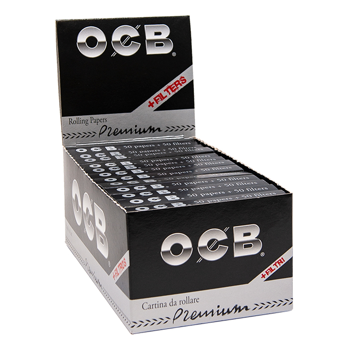 OCB Premium Black Rolling Papers 1 1/4 and Filters