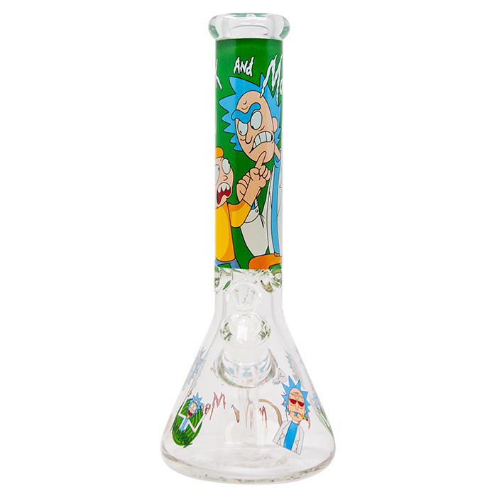Rick N Morty Fighting 14 Inches Glass Bong