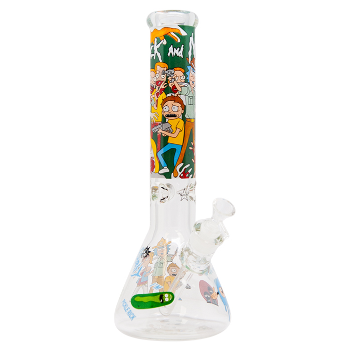 Rick N Morty Pickle 14 Inches Glass Bong
