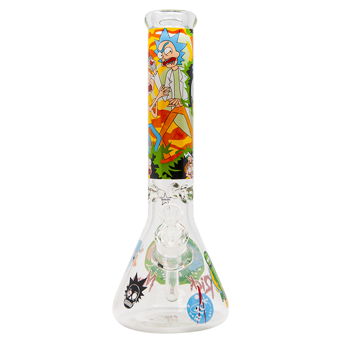 Rick N Morty Scientist 14 Inches Glass Bong