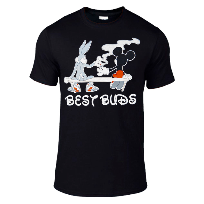 Best Buds Black Cotton T-shirt