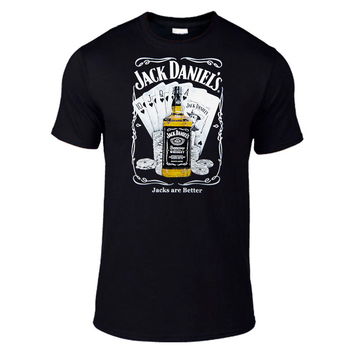 Jack Daniels Bottle Black Cotton T-Shirt