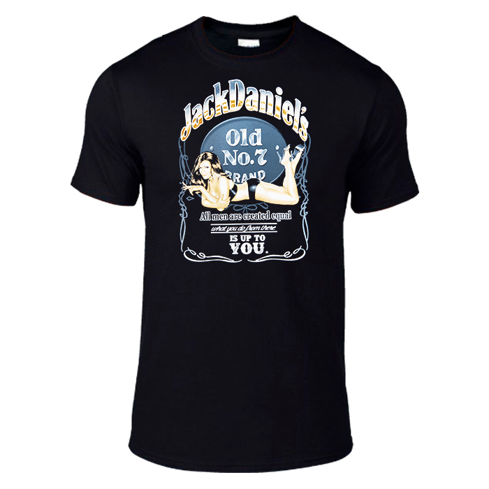 Jack Daniels Girl Black Cotton T-shirt