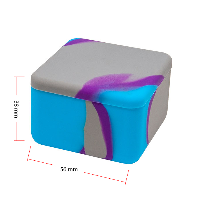 Square Shaped Assorted Color Silicone Container
