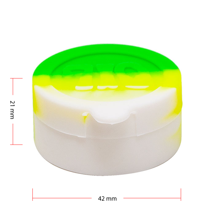 Round Shaped Assorted Color Oil Silicone Container