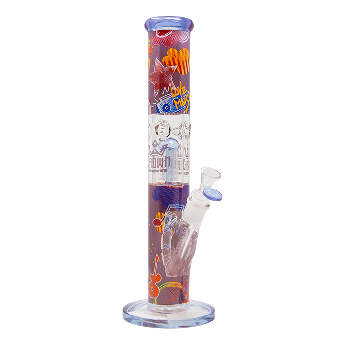 Music Love Crown Glass Tree Perc 14 Inches Bong from the Funk Collection
