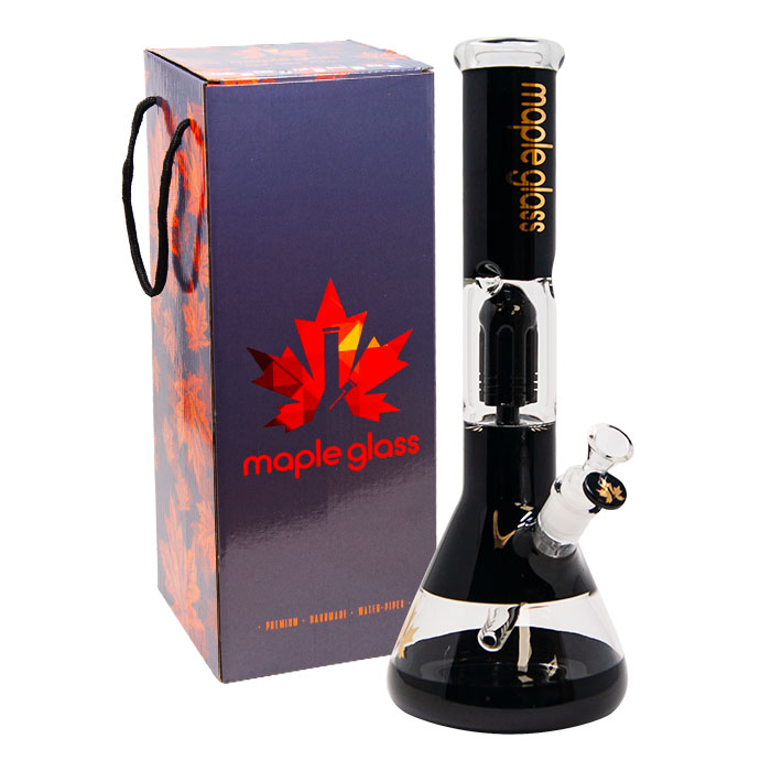 Black Maple Glass Tree Percolator Bong 14 Inches