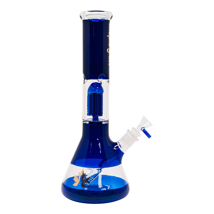 Blue Maple Glass Tree Percolator Bong 14 Inches